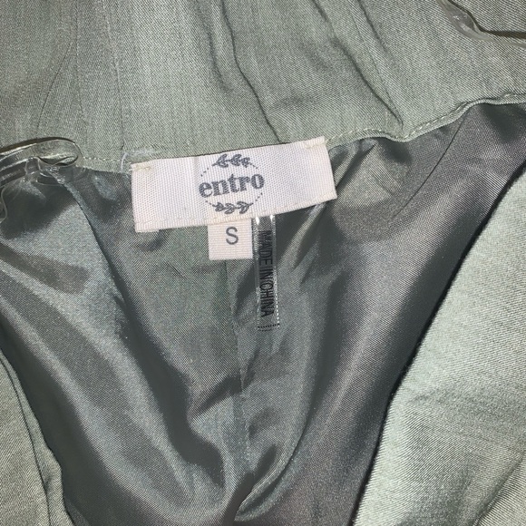 Entro soft Olive Green Cargo Pants cross over waistband size small wideleg - Picture 7 of 7